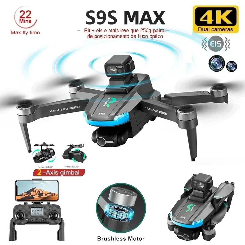 Drone Gimbal 2 Axis - NIEUWE S9S MAX MINI Drone 4K